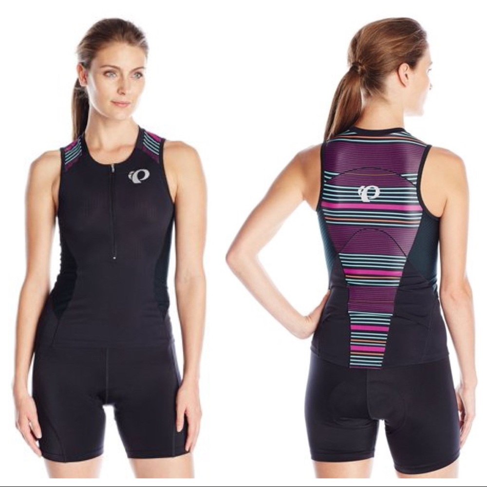 ⬇️ Pearl Izumi ELITE PURSUIT TRI TANK BLACK STRIPE